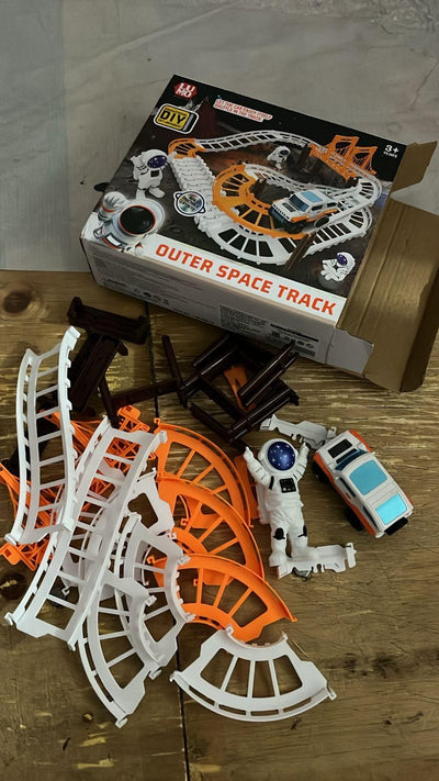 Astronaut Spaceship Track Set - Outer Space Toy Set for Kids